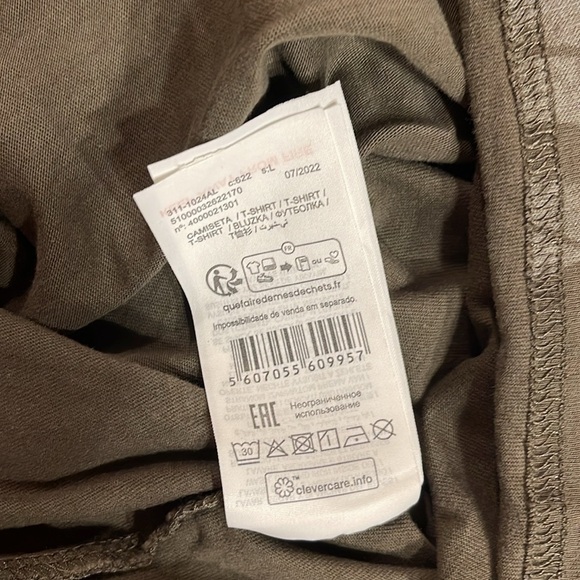 Losan T-Shirt XL #311-1024 Tropical Print Short Sleeve 100% cotton khaki combo - Picture 6 of 8